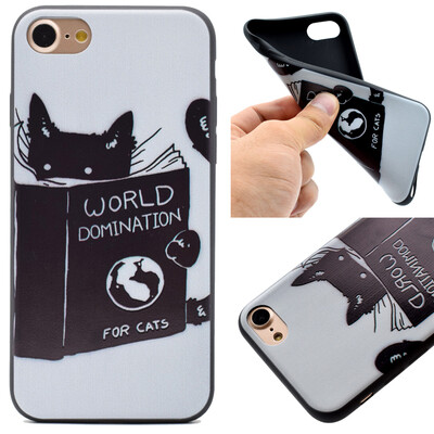

Cat Pattern Мягкий тонкий ТПУ резиновый силиконовый гель Дело Чехол для IPHONE 7 Plus