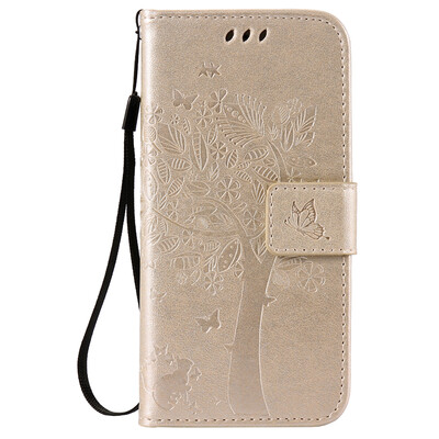 

Gold Tree Design Кожа PU флип крышки Кошелек Карты Держатель чехол для IPHONE 6