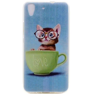 

Glasses cat Pattern Soft Thin TPU Rubber Silicone Gel Case Cover for Huawei Honor 4A/Y6