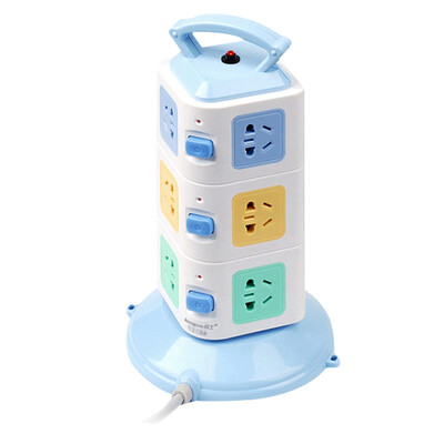 

Lengon vertical socket three-tier 12-bit plug-in plug-in board portable control plug-in patch panel overload protection GB combination hole 3 meters