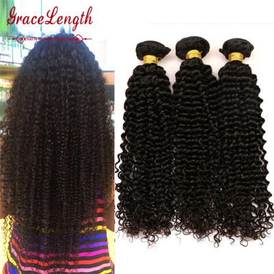 

Grace Length Hair Malaysian Kinky Curly 3 Bundles 8A Malaysian Virgin Hair Curly Natural Color Unprocessed Kinky Curly Human Hair