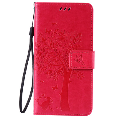 

Rose Tree Design PU Leather Flip Cover Wallet Card Holder Case for LG K8