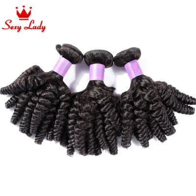 

4Pcs Lot Top Quality Fumi Hair For UK & Nigeria Bouncy Curl Unprocessed Sexy Aunty Fumi Hair Brazilian Fumi Hair,#1B Color