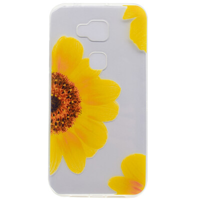 

Sunflower Pattern Soft Thin TPU Rubber Silicone Gel Case Cover for Huawei G8GX8