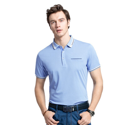 

Camel (CAMEL) men's fashion solid color lapel business casual cotton short-sleeved T-shirt X7B265167 dark red XXL
