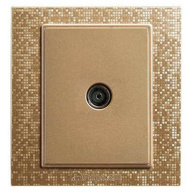 

Feidiao (feidiao) switch socket panel cable TV socket a closed-circuit TV socket TV socket 86 type of Phantom Tuhao gold