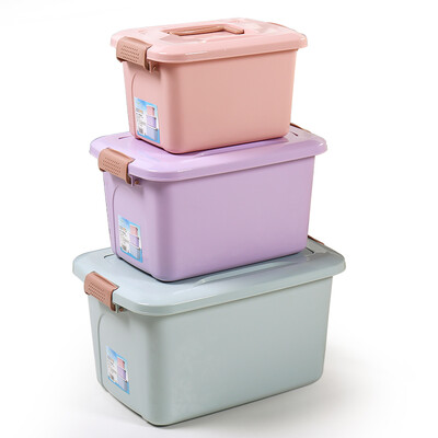 

Vozhi vozvo printed storage box portable models dreamy solid color with lid sealed storage box 3 sets