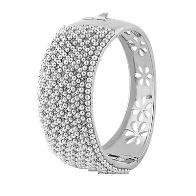 

Yoursfs Trendy Handmade Finely Crafted Women Bracelets Bangle Mothers Day Gold Color Pearl Crystal Pulseira Feminina