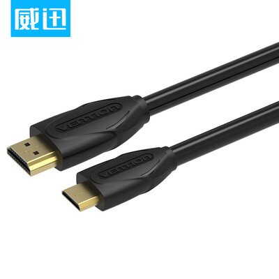 

Weining VENTION Mini HDMI cable camera flat screen TV version 14 hdmi to mini HD cable black 2 meters VAA-D02-B200
