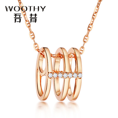 

Myth WOOTHY Yellow 18K Gold Diamond Pendant Inlaid Diamond K Gold Pendant Necklace