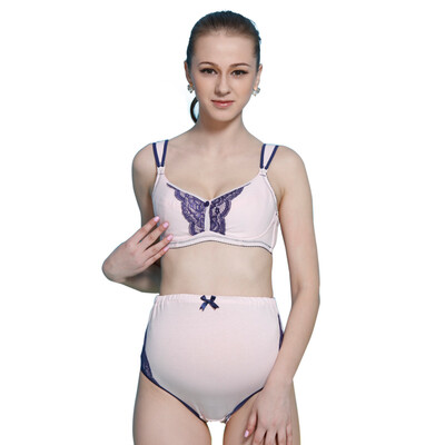 

Pill Mummy Breast Breast Underwear Set Pregnant Women Underwear Pregnant Women Underwear B7073 Pink 90C