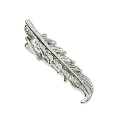 

Yoursfs Fantasy Steel Feather-shaped Tie Clip French Style Tie Bar for Men or Women