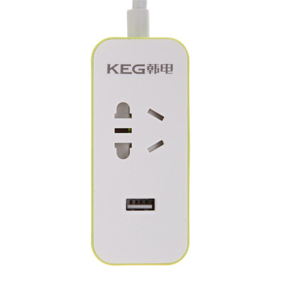 

Han Electric KEG HD-ZSB-01U-G lemon green 15 m 1 hole 1USB socket plug plugboard plugboard
