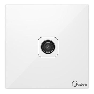 

Midea Midea switch socket cable TV socket closed circuit TV socket panel elegant white 86 type borderless