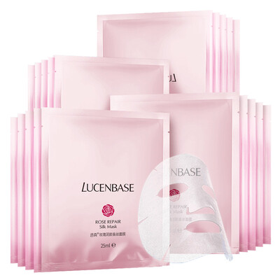 

Transparent LUCENBASE Rose Run Yan silk mask 20 moisturizing moisturizing moisturizing moisturizing moisturizing skin care mask paste female