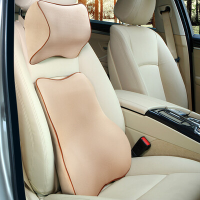 

Jingdong Supermarket Wufu Taurus car headrest lumbar set of space memory cotton travel neck pillow back pillow back pillow back cushion cushion color