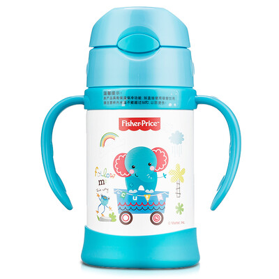 

United States Fisher baby sippy cup baby learning cup insulation drinking kettle training cup 300ML blue