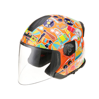 

Tanked Racing Motorcycle Helmet Electric Battery Car Helmet Double Lens T597 Four Seasons Universal XL Code Orange Modern