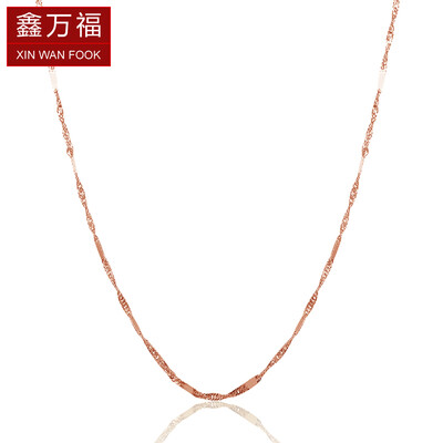 

Xin Wanfu water wave between the film 18K rose gold necklace fashion female models