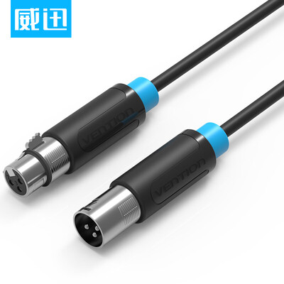 

Venny Микрофонный кабель XLR Аудио удлинительный кабель Микрофонный микшер Аудиоусилитель XLR Line 1m Black BBFBF