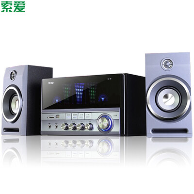 

Sony Ericsson (soaiy) стереодинамики мини стерео аудио активный сабвуфер 2,1 мультимедийный ноутбук аудио-серый и черный SA-A8