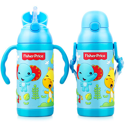 

The United States Fisher-Price baby sucker cup baby learn to drink cups back to the kettle drink water training cup dual-use 400ML pink