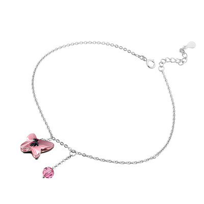

T400 Swarovski Elements Кристалл браслет женский S925 серебро ювелирные изделия Япония и Южная Корея бабочка целует неглубоко Роуз послал свою подругу подарок на день рождения День святого Валентина