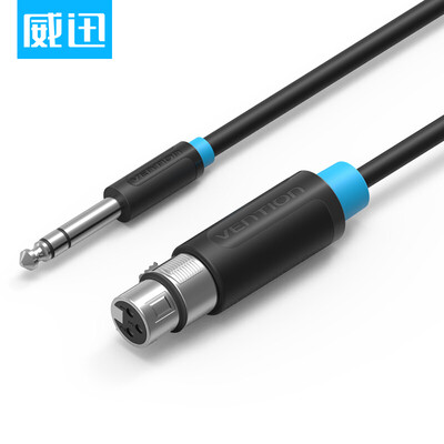 

Wei Xun (VENTION) 6.5 мм большой двухъядерный свинг XLR микрофон микрофон микрофон микшер аудио усилитель Karnun баланс линии 1 метр черный BBEBF