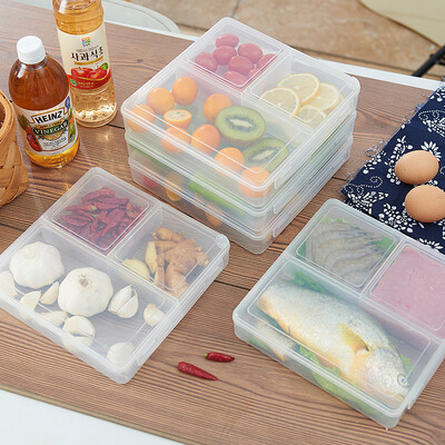 

Space Workshop Refrigerator Kitchen Microwave Storage Box Separate Anti-stringy Lunch Box Fruit&Vegetable Grain Storage Box Plastic Sealing Box 3 Pack