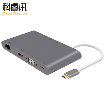 

CABLE CREATION Тип-C адаптер USB-C к HDMI / VGA / Ethernet-адаптеру USB3.0 концентратор Macbook многофункциональная док-станция CD0174