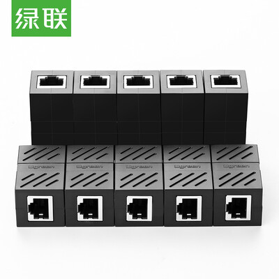 

Green (UGREEN) RJ45 cable connector cable to the connector connector Category 5 Category 6 Category 7 Network cable extender Double pass header module Black 20390