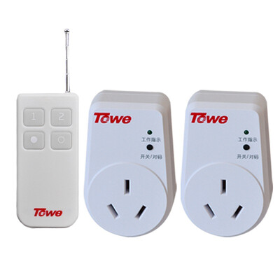 

Же (Towe) WS161 / Д-2 высокой мощности двусторонней беспроводной пульт дистанционного интеллектуальное переключатель гнездо 220V 3500W улавливание Газа