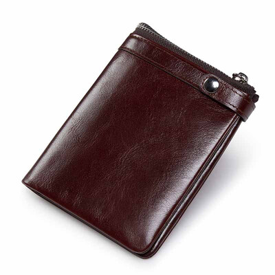 

Мужчины кошелеккожной ретро нефтянойвоскпервыйслойкожи короткийпунктмужчинамолния бумажник