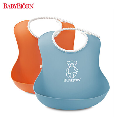 

Jingdong supermarket] Sweden BABYBJORN Soft Bib anti-debris children mouth (blue and green + orange 2 only installed more than 4 months) (origin of Sweden