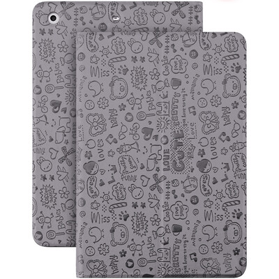 

BIAZE Apple Ipad AIR2 / AIR1 защитный чехол iPad5 / 6 таблетки защитной оболочки Выдерживает падение Intelligent Sleep кобура полный Хемминг маленькая ведьма серии PB06- Серый