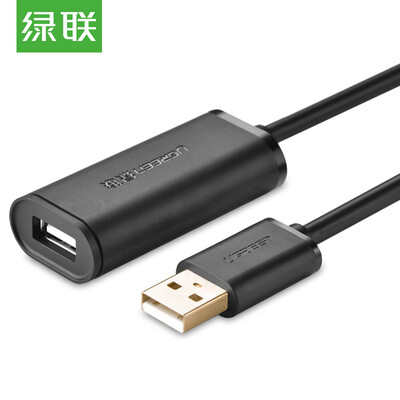 

Green UGREEN USB20 male to female extension of the wireless card extension cable computer USB U disk mouse keyboard extension line with signal amplifier 15 meters 10323