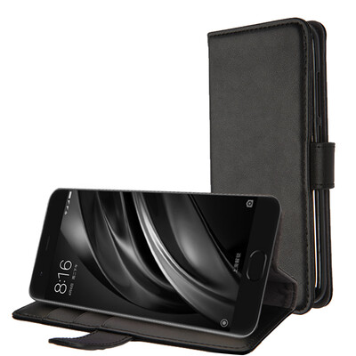 

KOOLIFE Millet 6 Genuine Leather Case Leather Case Flip Case Wrap Card Holder Soft Case for Millet 6 Cool Skin - Black