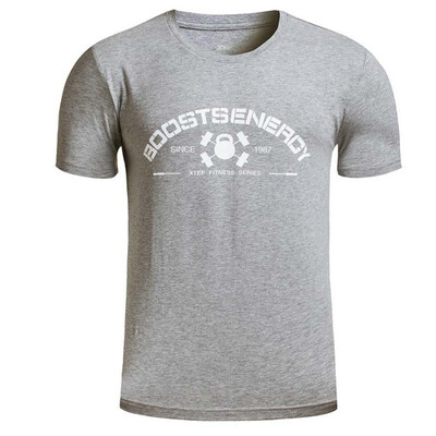

(XTEP) Мужская всесторонняя тренировка Футболка фитнес-одежда удобная тонкая дышащая шея пот мужской короткий рукав 883229019035 светло-серый серый XL