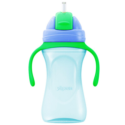 

Pigeon childrens binaural portable large-capacity baby straw cup ice mint blue