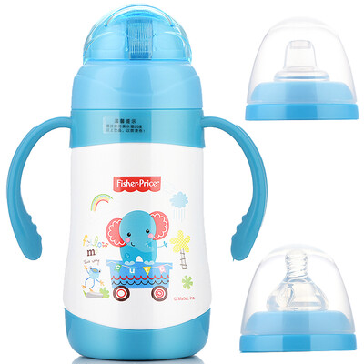 

Соединенные Штаты Fisher-Price Детские кружки из нержавеющей стали соломы чашки чашки мальчиков и девочек тройной боксировал 300мл синий