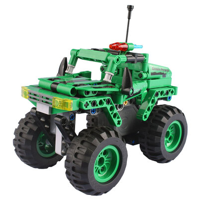 

DOUBLE E Double Eagle C52006 Big round off-road carbpper mounted carts assembled back to the car three-dimensional fight plug toys building blocks children building blocks car model