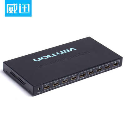 

Weining VENTION HD HDMI splitter 1 into the 8 out hdmi switch into the eight out of 14 support 3D black VAA-S08