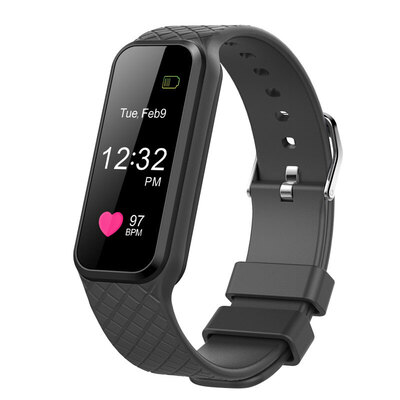 

Бо колеса (BOZLUN) смарт-спорта часы сенсорный цветной экран сердцебиение пара браслет L38i черный