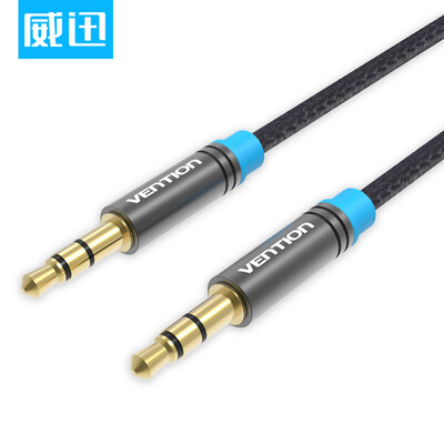 

Wei Xian VENTION aux audio line car with 35mm public male headphone cable phone Tablet PC audio box audio amplifier 05 m black P350AC050-BM