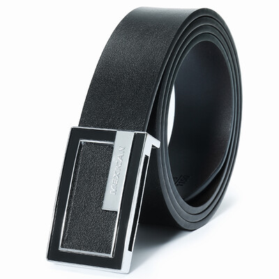 

Мужские ремни (MEXICAN) Мужские пояса Корейский бизнес Повседневная Мужская мода Pull Button Кожаный ремень ленты MLB10705M-03 Черный