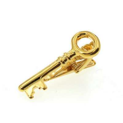 

Yoursfs@ Alloy Key Tie Clips for Men Platinum Plated Gentleman Accessories Business Tie Pin Christmas Gifts for Boyfriend