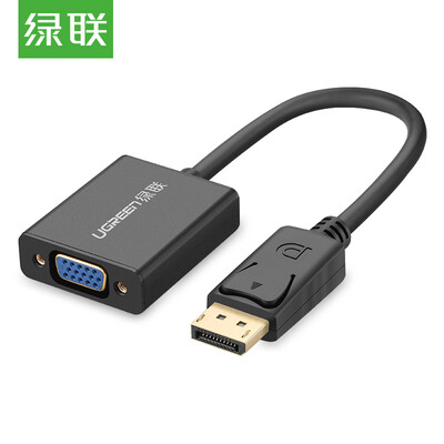 

Зеленая (UGREEN) линия преобразования DP в VGA Displayport to VGA female HD адаптер / конвертер компьютерный монитор видео кабель черный 20414