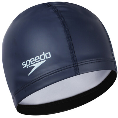 

Speedo (спидометр) шапочка для плавания PU материал снаружи пластик ткань мягкой и удобной ухо волосы водонепроницаемой шапочки для плавания моды простого флота 872064-0002