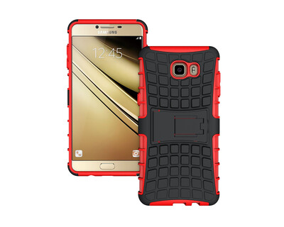 

Samsung C9 Case Gangxun Heavy Duty Armor Dual Layer Rugged Hybrid Hard Shockproof Case with Kickstand for Samsung C9 Cover (red