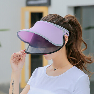 

[Jingdong Supermarket] Dusenna (DUSENNA) sun hat female summer sun protection sun hat cap cap sunscreen cap empty cap ice silk double-sided pink